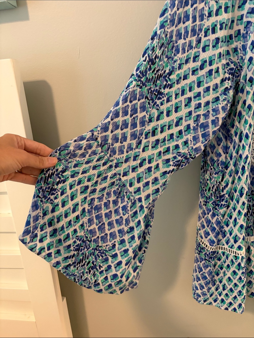 Lilly Pulitzer Blue & Teal Printed Tunic Top - Picture 4 of 12